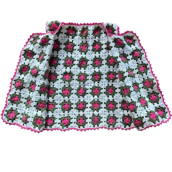 Handmade Crochet Granny Square Vest | Boho Hippie 70s Style - Picture 3 of 6